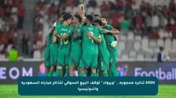 6000 تذكرة محجوبة.. “ويبوك” توقف البيع السوقي لتذاكر مباراة السعودية وإندونيسيا